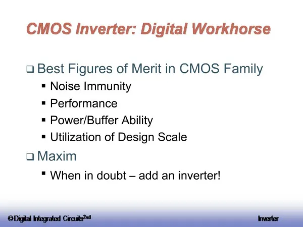 CMOS Inverter: Digital Workhorse