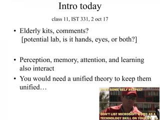 Intro today class 11, IST 331, 2 oct 17 - slide 1