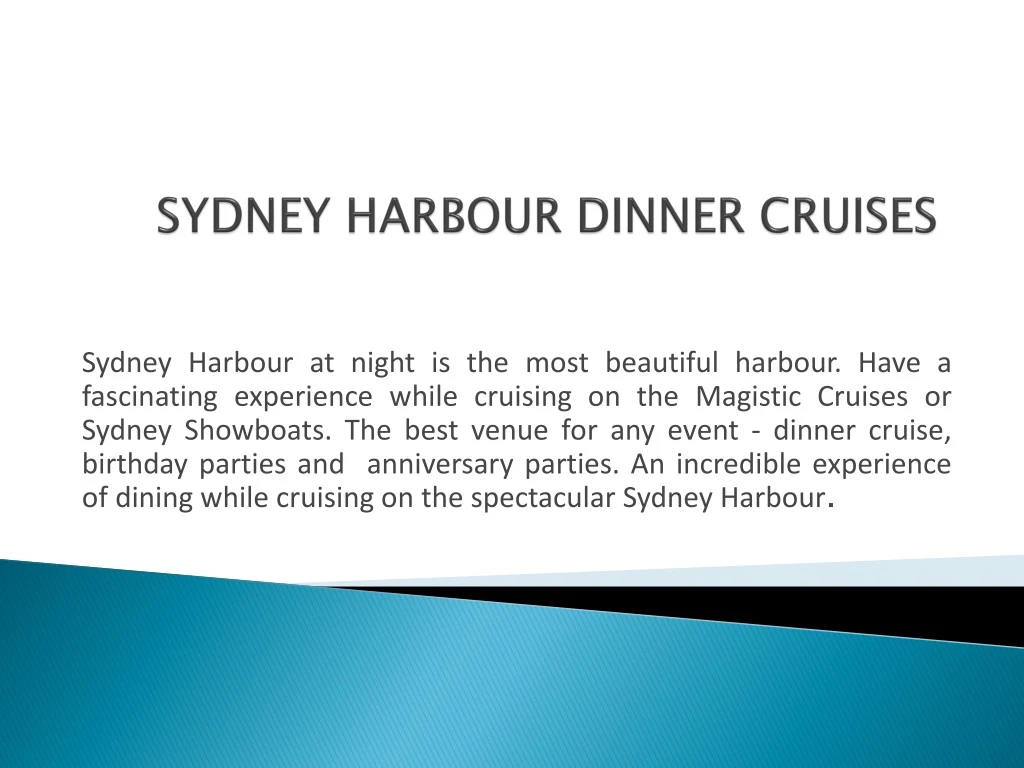 sydney harbour dinner cruises