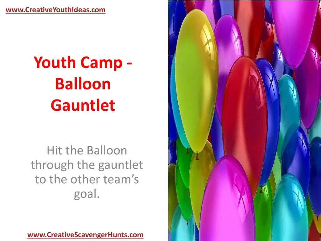 youth camp balloon gauntlet