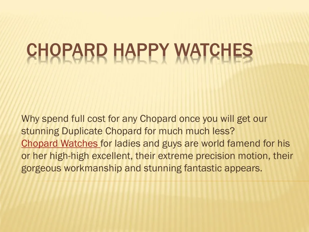 chopard happy watches
