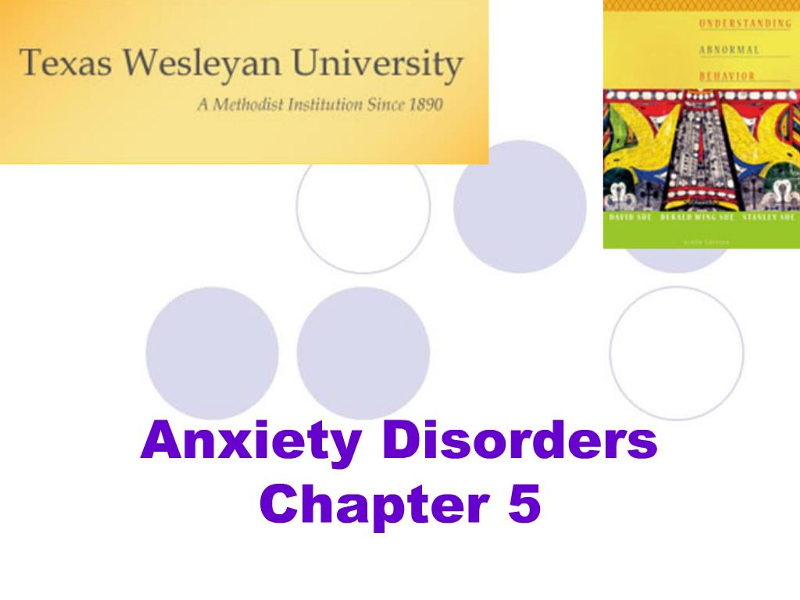 PPT - Anxiety Disorders Chapter 5 PowerPoint Presentation, free ...