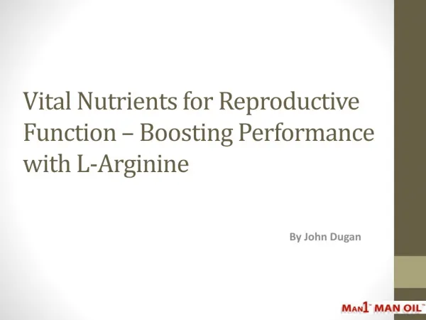 Vital Nutrients for Reproductive Function