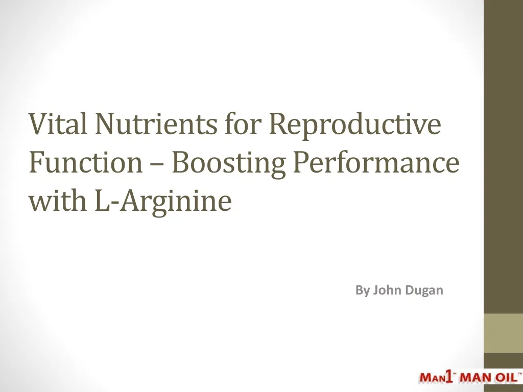 vital nutrients for reproductive function boosting performance with l arginine
