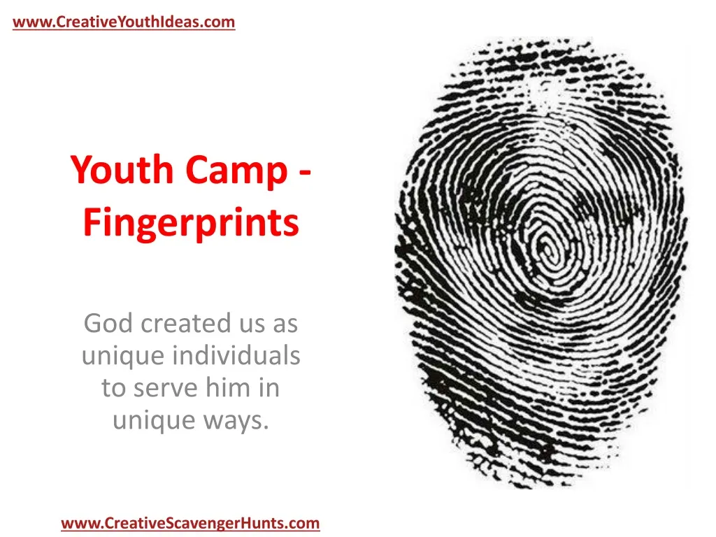youth camp fingerprints