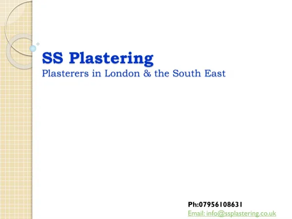 SS Plastering