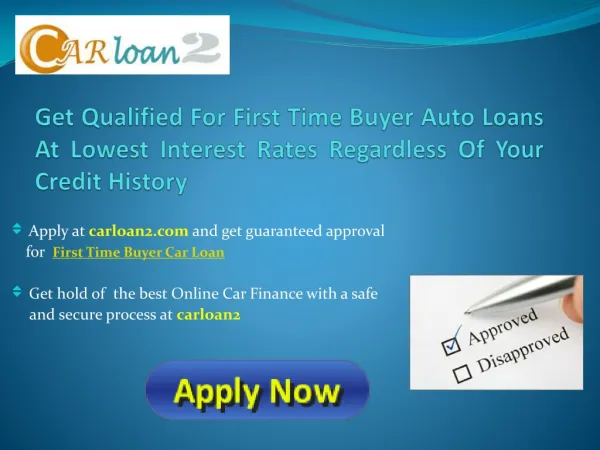 First Time Buyer Programs For Cars