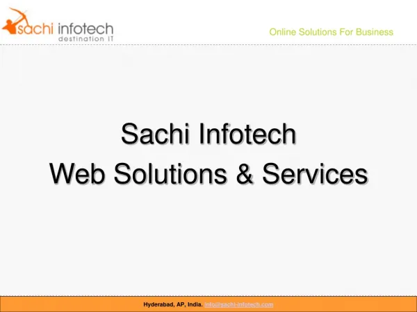 Sachi Infotech - Web Development Solutions and Services
