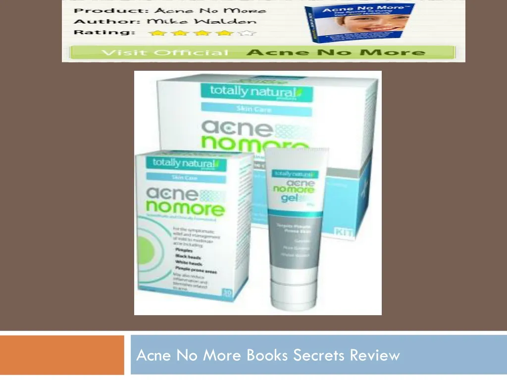 acne no more books secrets review