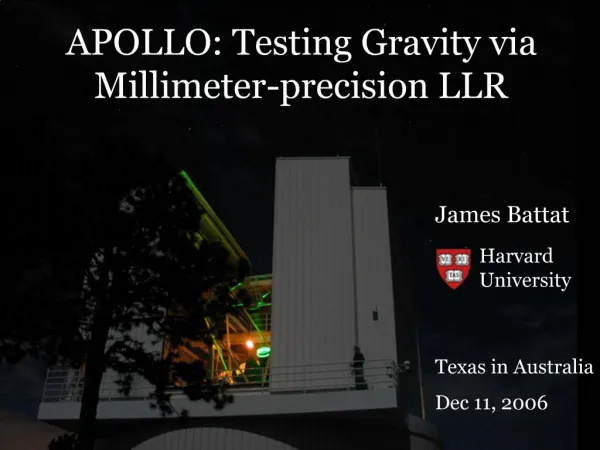 APOLLO: Testing Gravity via Millimeter-precision LLR