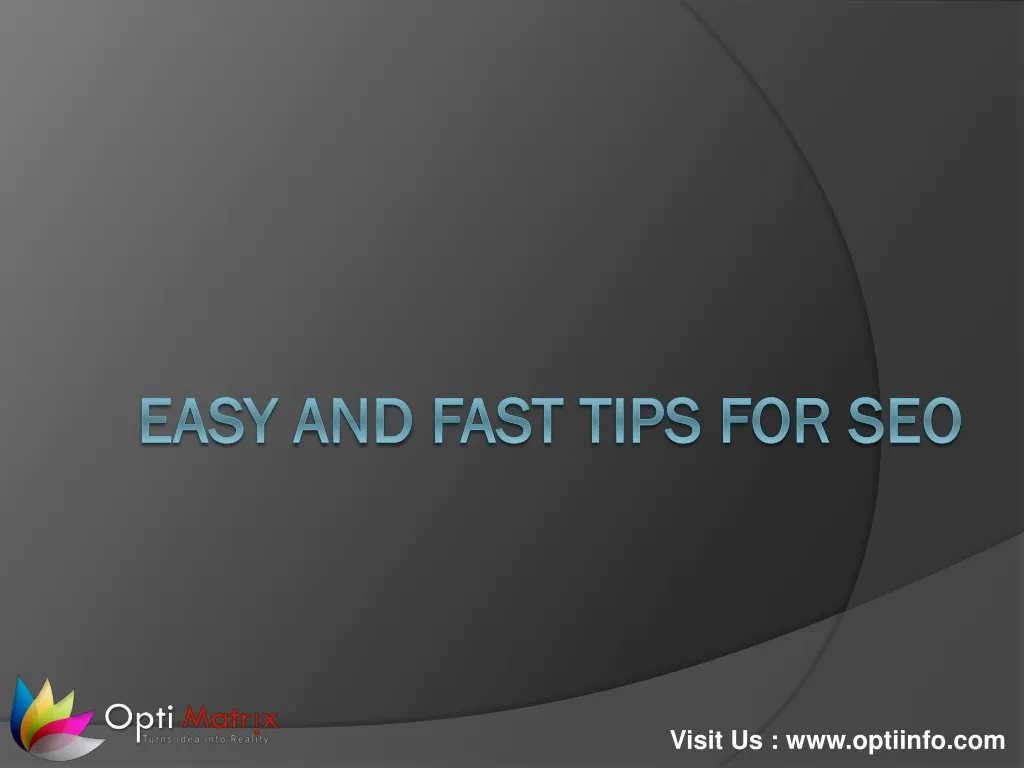 easy and fast tips for seo