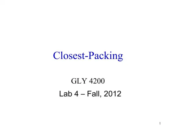 Closest-Packing