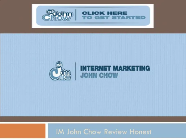 IM John Chow Review Honest
