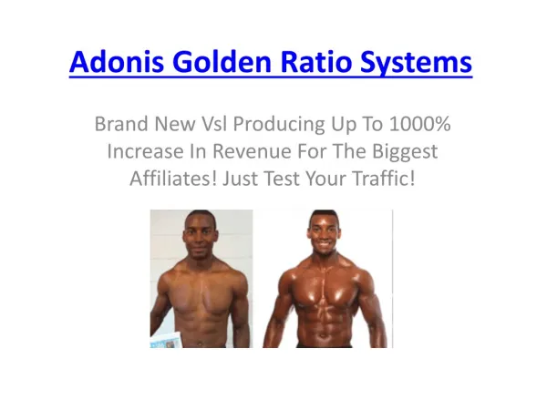 Adonis Golden Ratio program Review