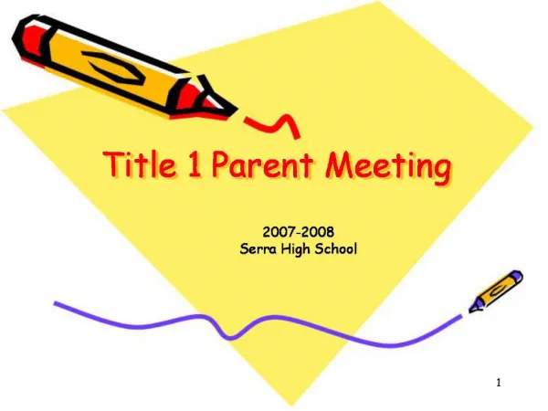 Title 1 Parent Meeting