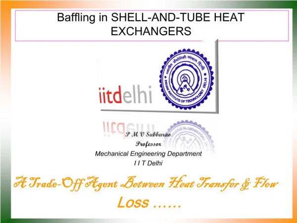 Actual Shell Side Heat Transfer Coefficient : Bell-Delaware Method