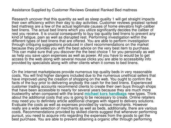 Guidance Provided By Consumer Reports Best Rated Mattress