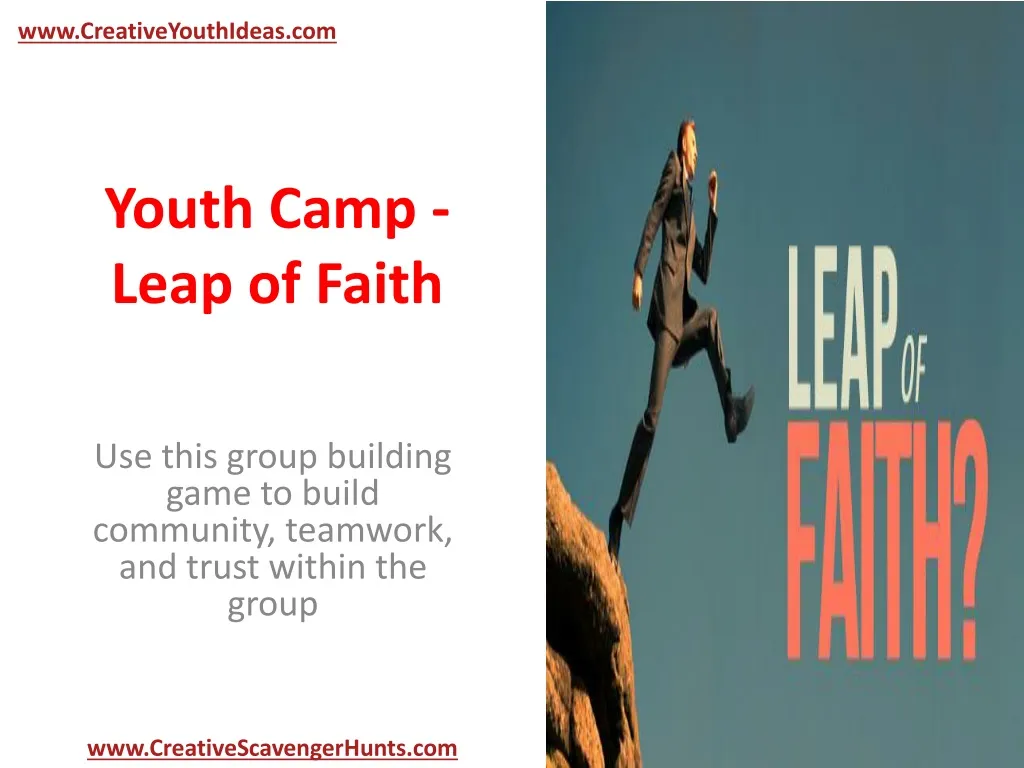 youth camp leap of faith