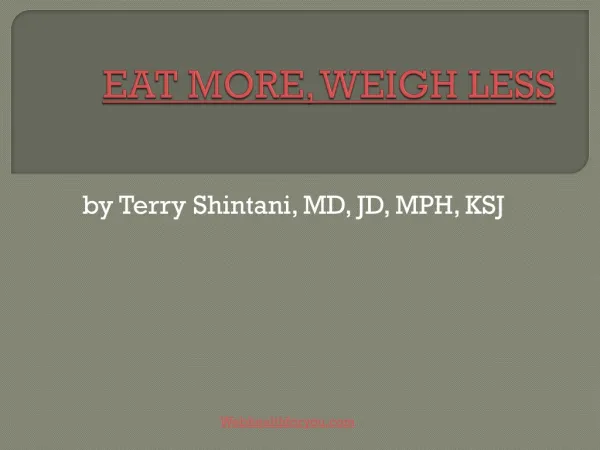 Eat more weigh less Cookbook 2013 (spiral bound if purchased