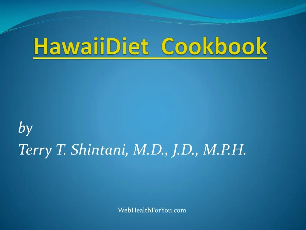 hawaiidiet cookbook