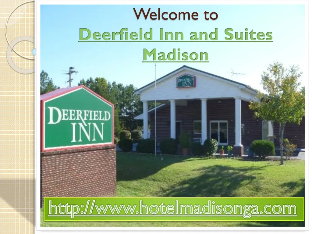 welcome to deerfield inn and suites madison