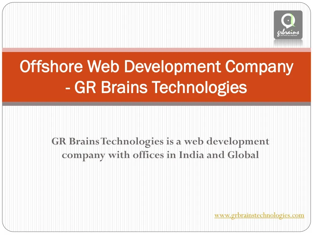 offshore web development company gr brains technologies