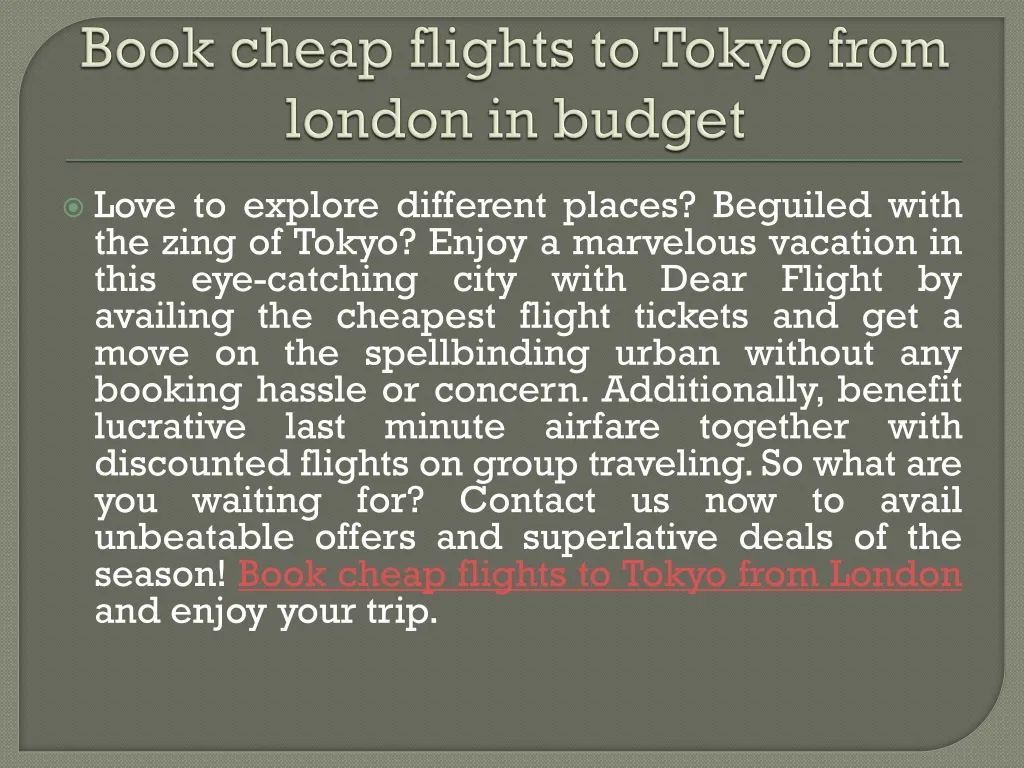 book cheap flights to tokyo from london in budget