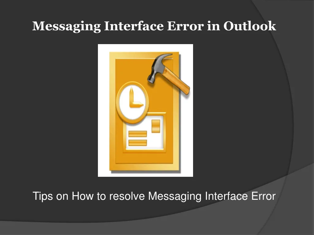 messaging interface error in outlook