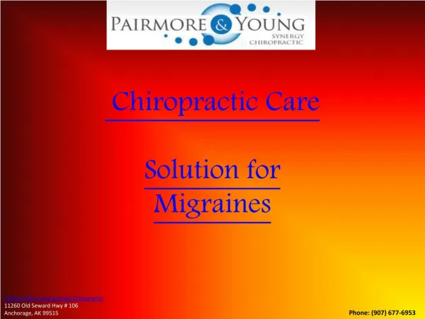 Chiropractic Care - Solution for Migraines |(509) 466-1200