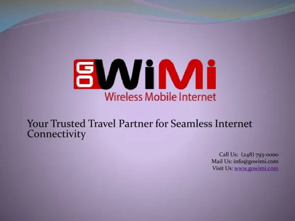 GoWiMi - Mobile Internet for Travelers to US