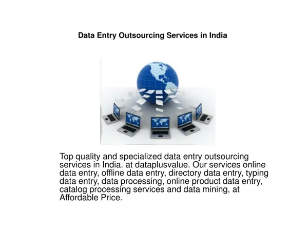 Data Entry Outsourcing Services in India