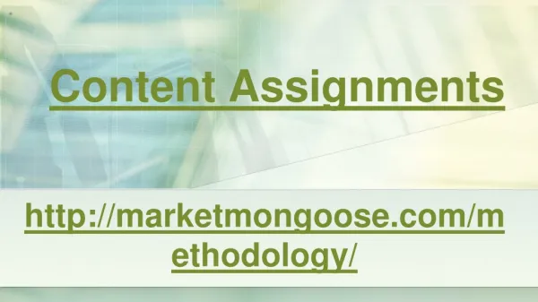 Content assignments