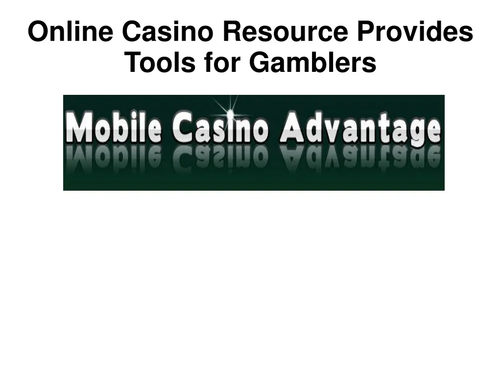 online casino resource provides tools for gamblers
