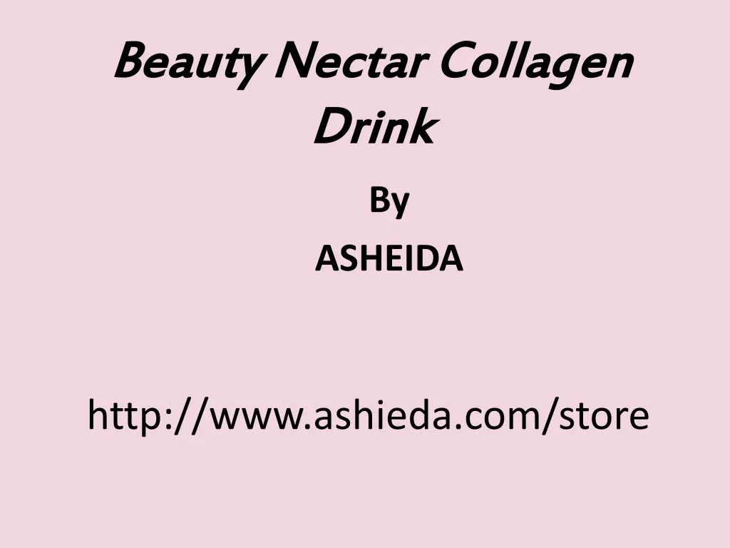 beauty nectar collagen drink