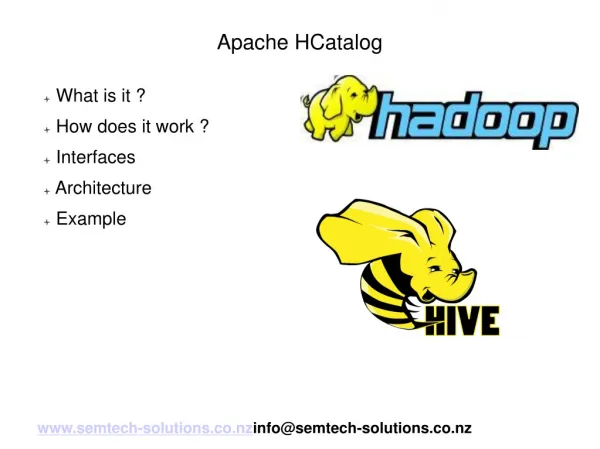 An introduction to Apache HCatalog