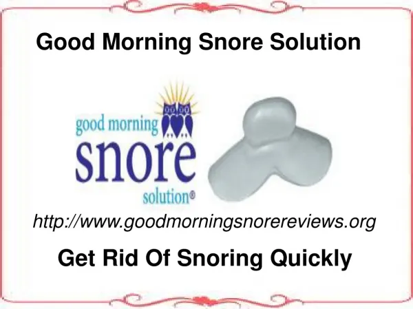 Get Rid Of Snoring Problems