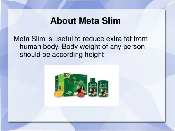 Meta Slim Weigt Loss Packages