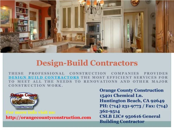 Home Remodeling Services Offered by Orange County Construct