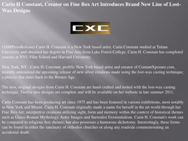 carin h constant, creator on fine box art introduces brand