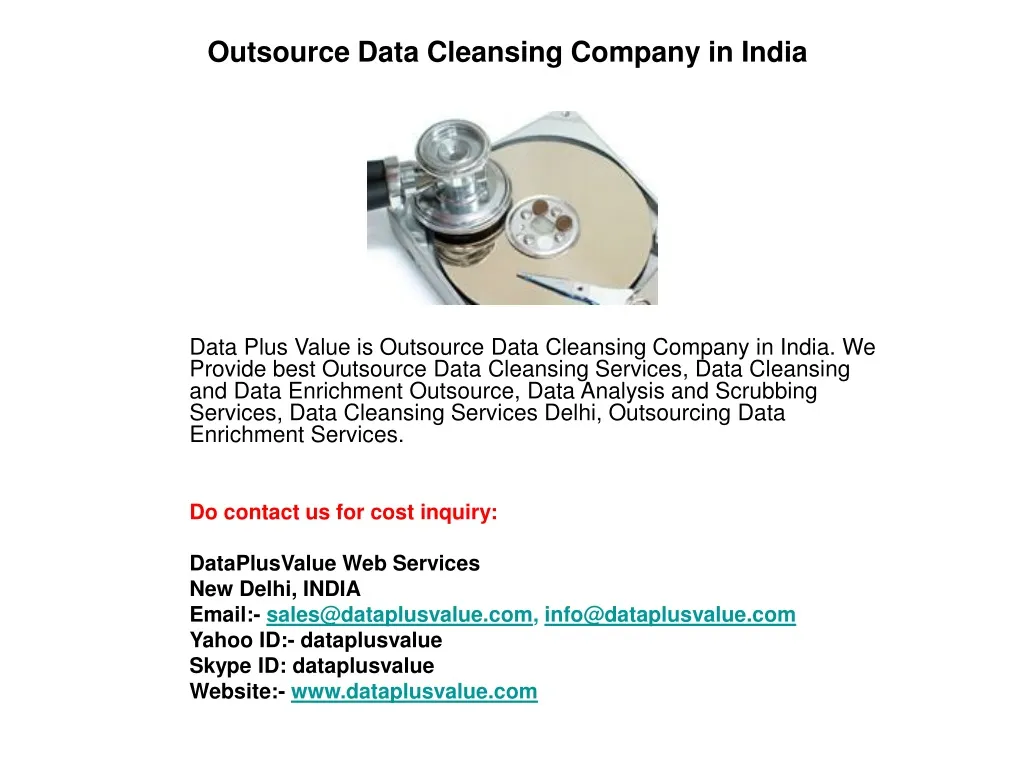 outsource data cleansing company in india
