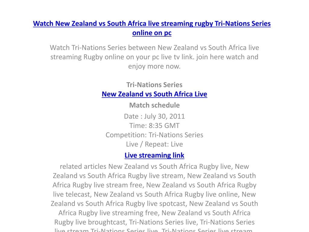 watch new zealand vs south africa live streaming rugby tri nations series online on pc