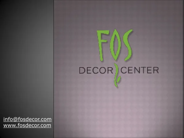 Fos Decor Center - Wedding Theme Decorations