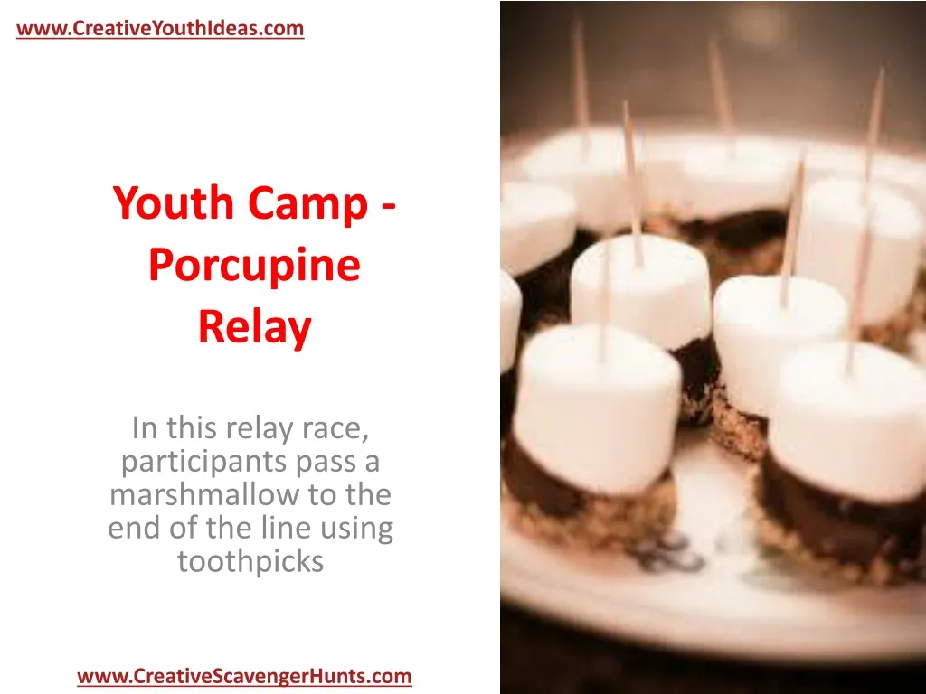 youth camp porcupine relay