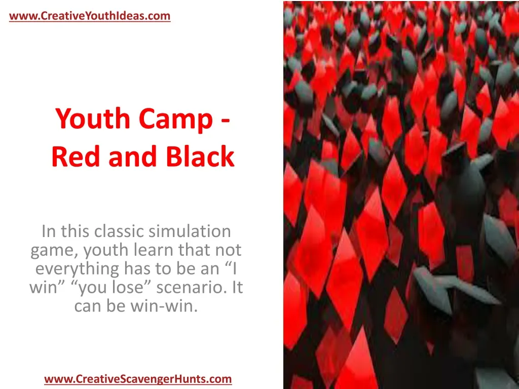 youth camp red and black