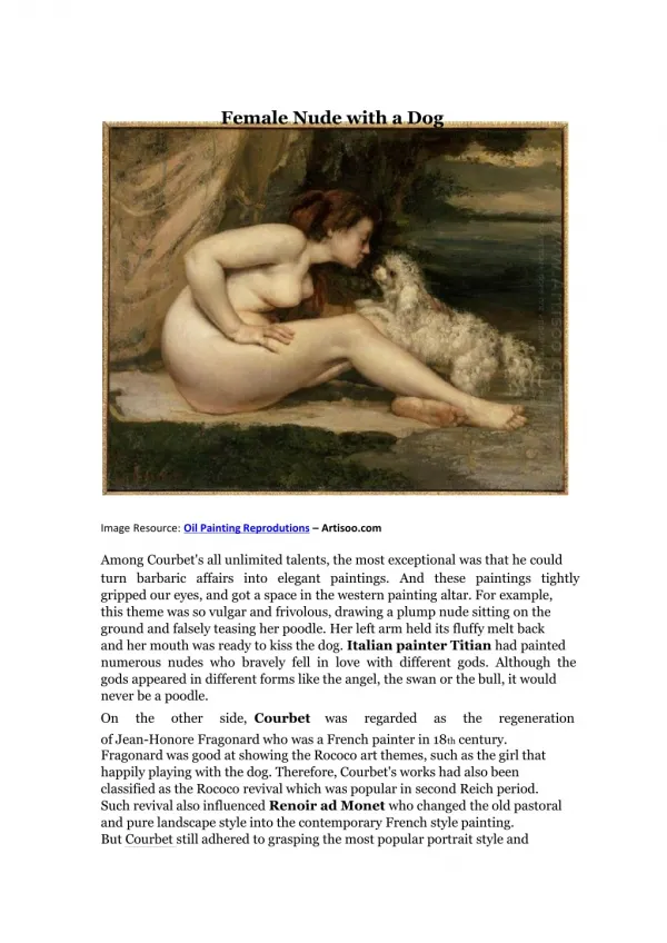 Female Nude with a Dog
