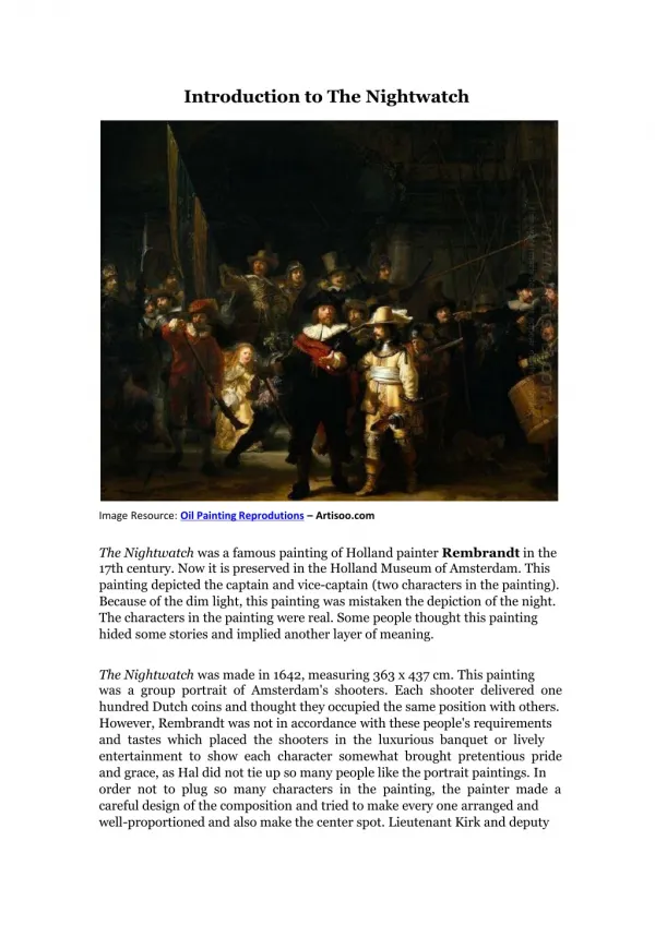 Introduction to The Nightwatch