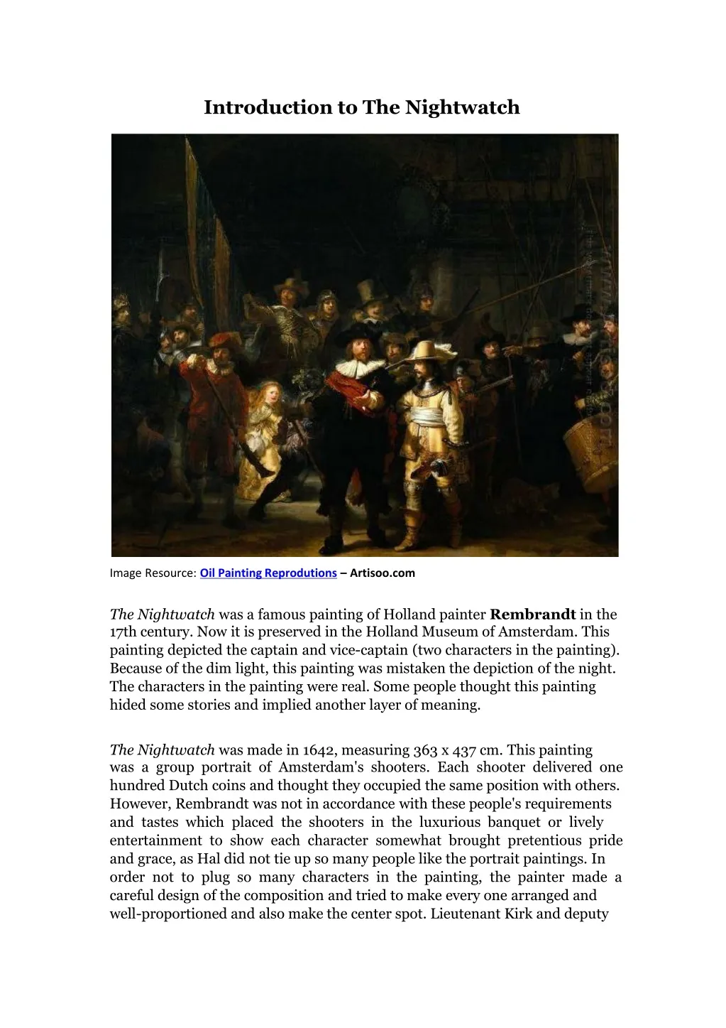 introduction to the nightwatch