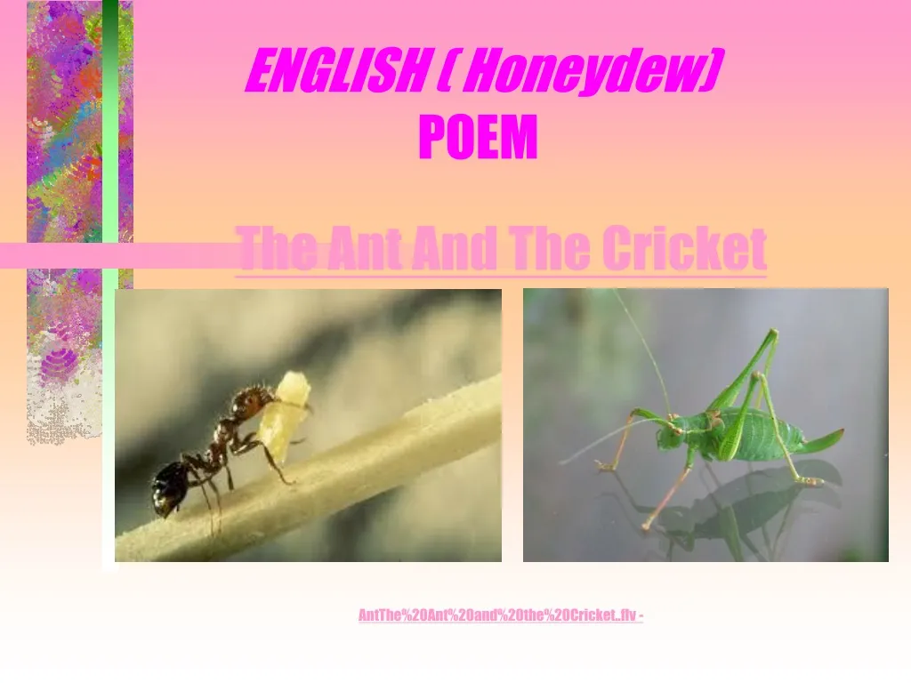 english honeydew poem