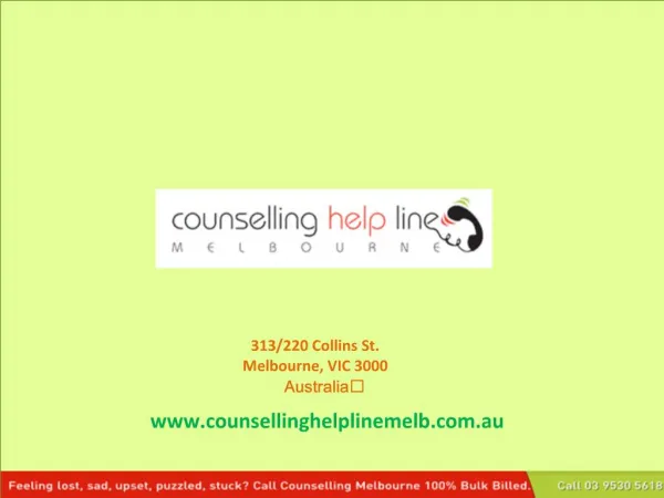 Counselling Help Line Melbourne