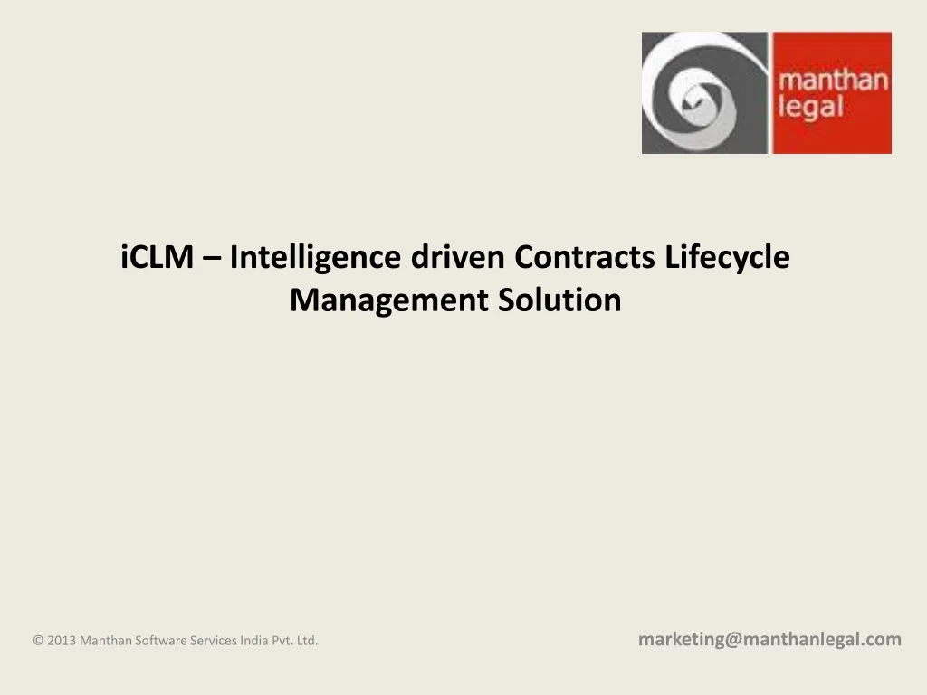 iclm intelligence driven contracts lifecycle management solution